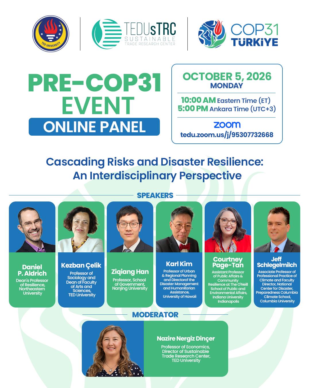 Pre-COP31 Çevrim İçi Paneli — 5 Ekim 2026